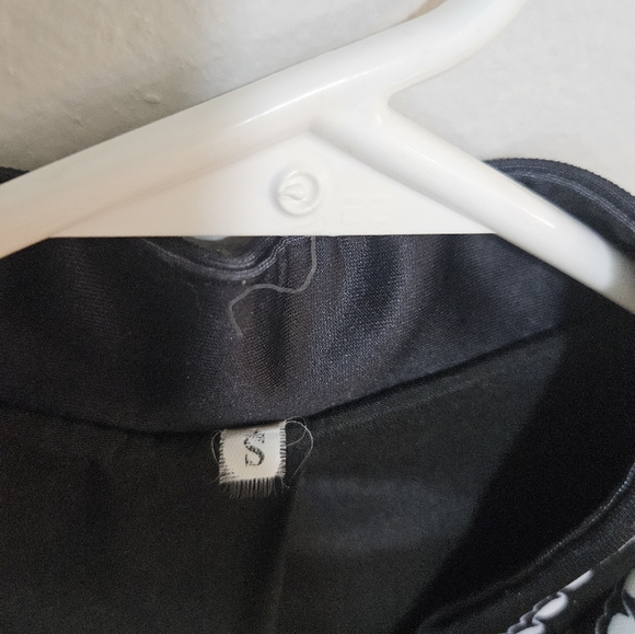 Retro FLORAL Jacket Sz S Vintage 1970s Style Black Yellow Orange Pink Green Blue - Picture 6 of 9